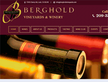 Tablet Screenshot of bergholdvineyards.com